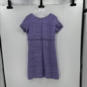 Sara Campbell 100% Silk Cap Sleeve Knee Length Dress - Purple - 6